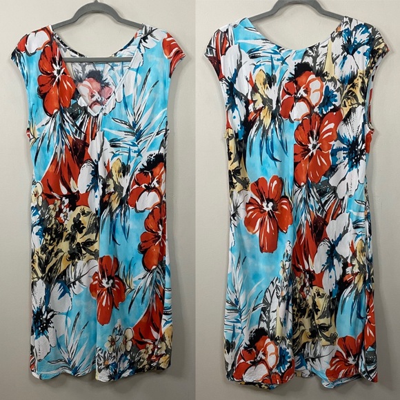 Jams World Dresses Jams World Vintage Los Flores Hawaiian Print